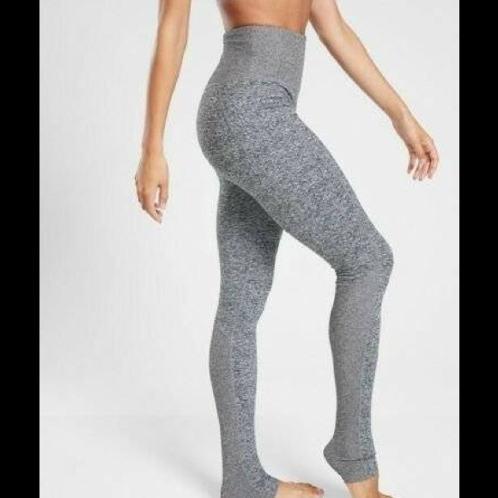 Athleta Gray High-Waisted Leggings